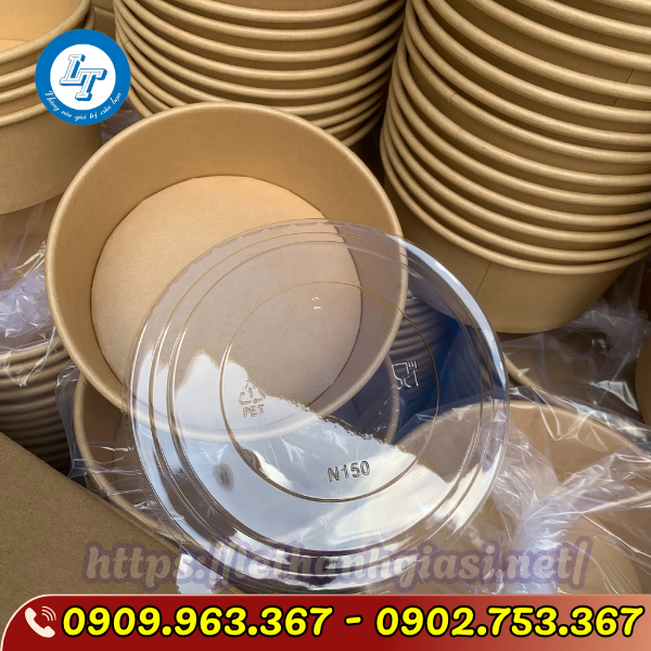 TÔ GIẤY SALAD 750ML GIÁ SỈ THÙNG 500 CÁI tô giấy kraft 750ml