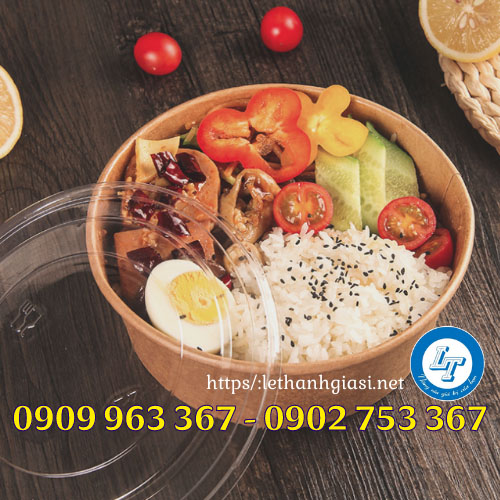 Nơi bán hộp giấy đựng cơm mang đi giá rẻ nhất tô giấy kraft