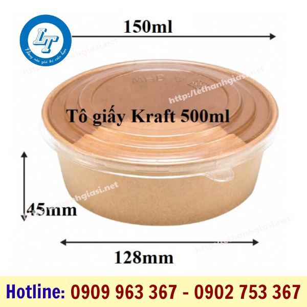 TÔ GIẤY KRAFT 500ML GIÁ SỈ TÔ GIẤY KRAFT 500ML GIÁ SỈ