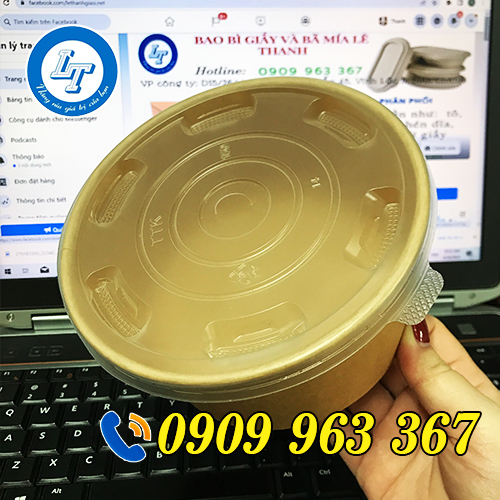 TÔ GIẤY, CỐC GIẤY ĐỰNG CHÁO NÓNG GIÁ RẺ CHO CỬA HÀNG tô giấy kraft đựng thức ăn nóng