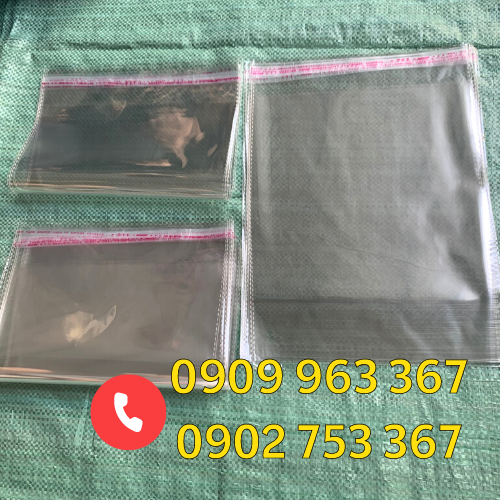 TÚI DÁN MIỆNG ĐỰNG QUẦN ÁO GIÁ RẺ CHO XƯỞNG MAY túi opp dán miệng