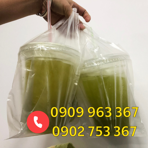 Mua sỉ túi đựng ly nước mía, trà tắc 1 lít túi đựng ly nước mía
