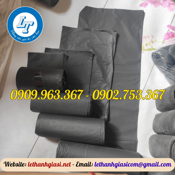 PHÂN PHỐI SỈ TÚI RÁC CUỘN MÀU ĐEN TẠI HCM túi đựng rác cuộn màu đen