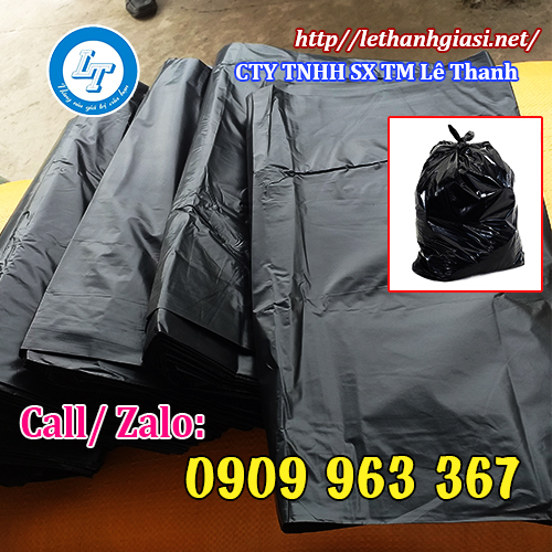 SẢN XUẤT TÚI RÁC MÀU ĐEN GIÁ RẺ TPHCM túi rác đen 90x120