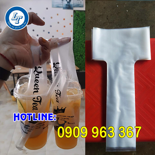 NƠI BỎ SỈ TÚI ĐỰNG TRÀ SỮA 1 LY, 2 LY, 1 NGĂN, 2 NGĂN túi chữ T