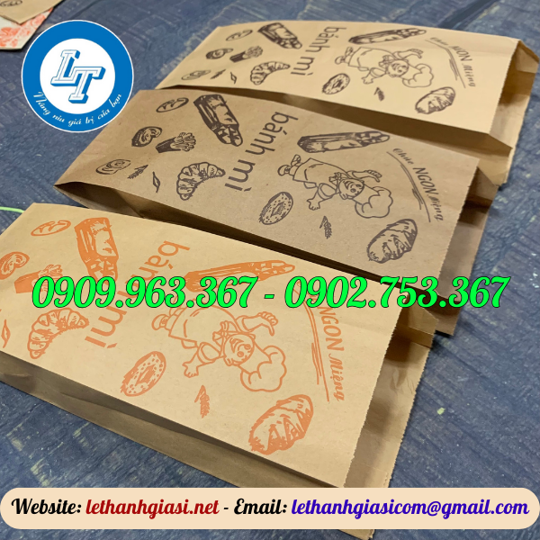NƠI BÁN SỈ TÚI GIẤY ĐỰNG BÁNH MÌ GIÁ PHẢI CHĂNG túi giấy đựng bánh mì