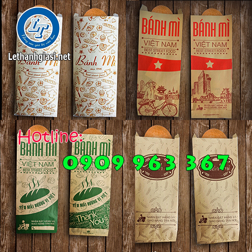 TÚI GIẤY BÁNH MÌ GIÁ RẺ HCM BAO GIẤY BÁNH MÌ IN SẴN