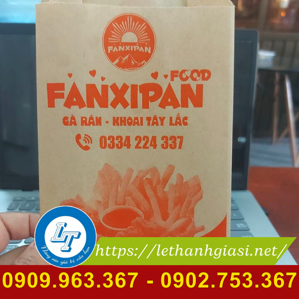 In túi giấy đựng gà rán giá nhanh, giá rẻ, đẹp cho cửa hàng túi giấy đựng gà rán