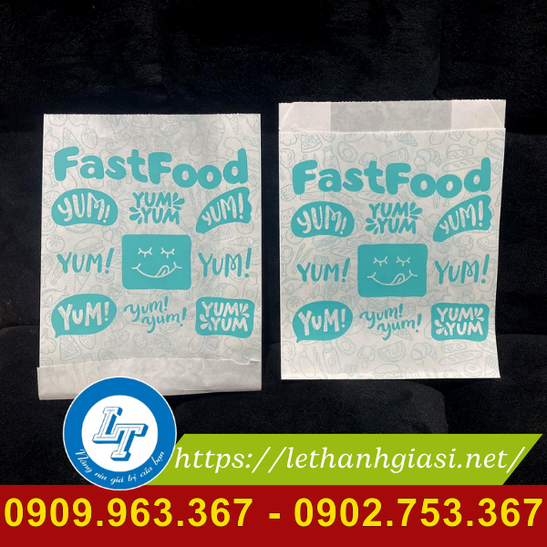 In túi giấy đựng gà rán giá nhanh, giá rẻ, đẹp cho cửa hàng túi giấy gà rán