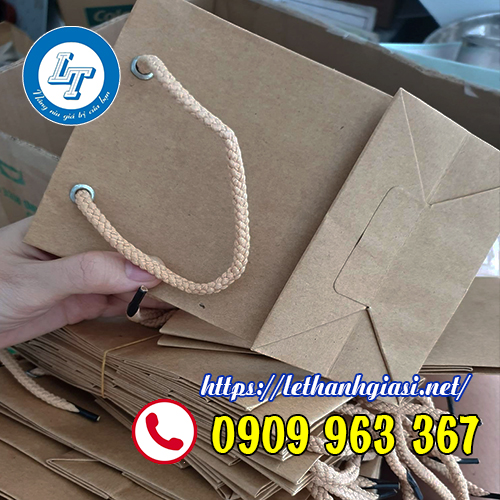 MUA TÚI GIẤY ĐỰNG THỰC PHẨM GIÁ RẺ Ở ĐÂU TPHCM túi giấy kraft có quai
