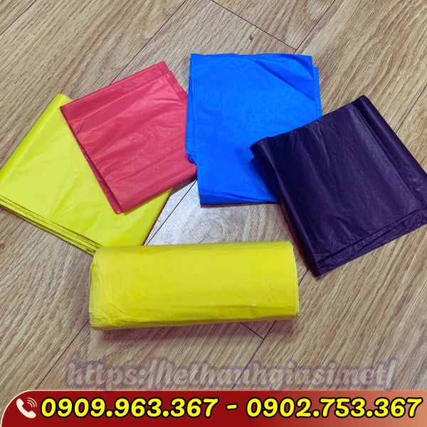 TÚI RÁC CUỘN 3 MÀU ĐỦ SIZE GIÁ SỈ TẠI XƯỞNG túi rác cuộn nhiều màu