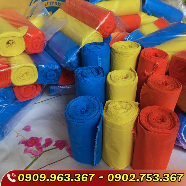 TÚI RÁC CUỘN 3 MÀU ĐỦ SIZE GIÁ SỈ TẠI XƯỞNG túi rác cuộn 3 màu đủ size