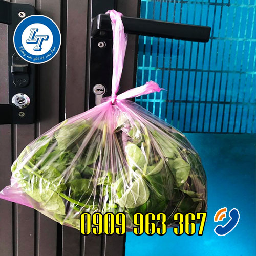 XƯỞNG SẢN XUẤT TÚI XỐP HÀNG CHỢ GIÁ SỈ TPHCM túi xốp bóng mỡ màu hồng đựng rau