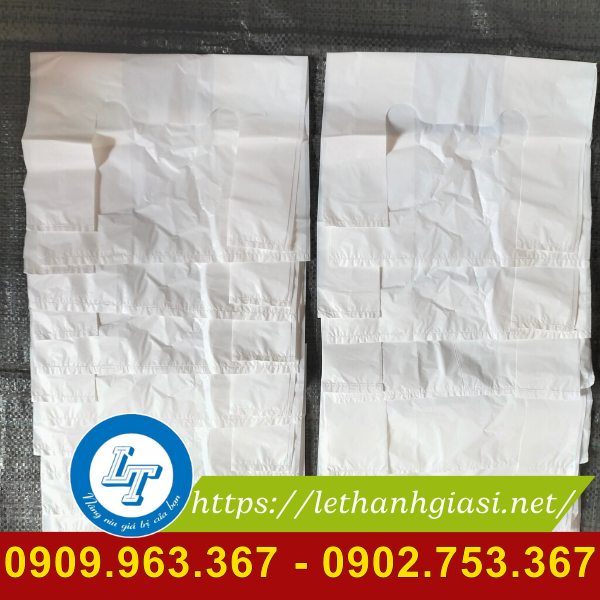 Bỏ sỉ túi xốp 2 quai màu trắng sữa giá tốt túi xốp trắng sữa