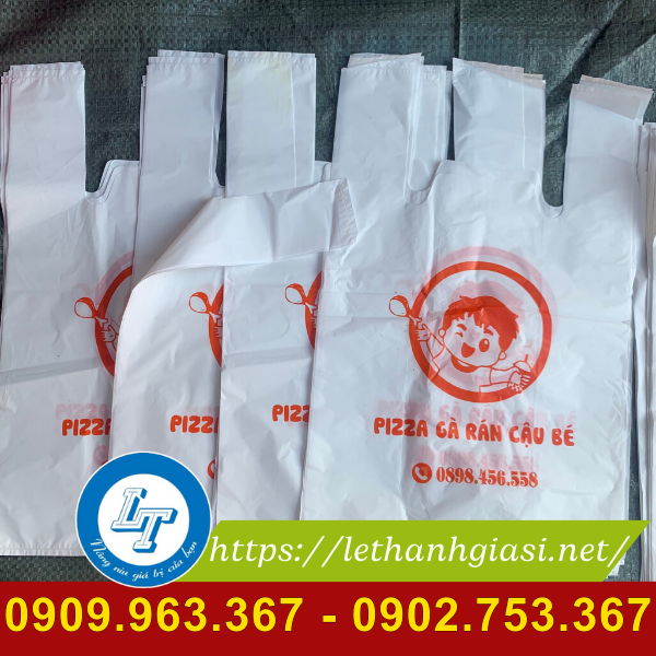 Bỏ sỉ túi xốp 2 quai màu trắng sữa giá tốt túi xốp trắng sữa