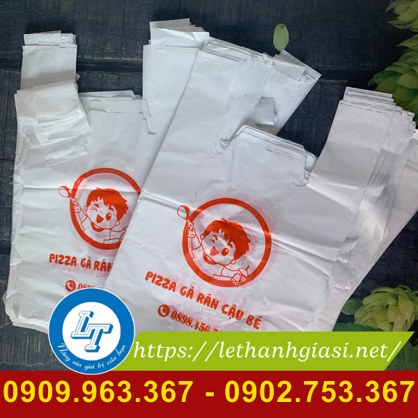 Bỏ sỉ túi xốp 2 quai màu trắng sữa giá tốt túi xốp trắng sữa