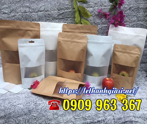 NƠI BÁN TÚI ZIP GIẤY GIÁ SỈ RẺ TẠI TPHCM túi zip giấy có cửa sổ