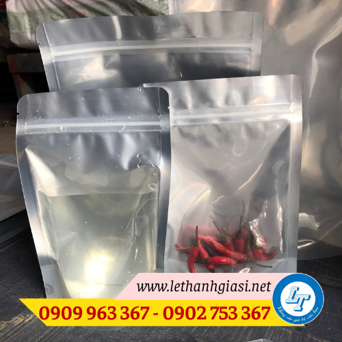 Tìm mua túi zip trong đựng thực phẩm giá rẻ túi zip 1 mặt trong 1 mặt bạc