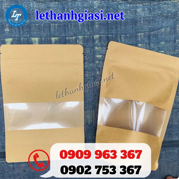 túi zip giấy có cửa sổ tràn viền giá sỉ rẻ chất lượng giao nhanh