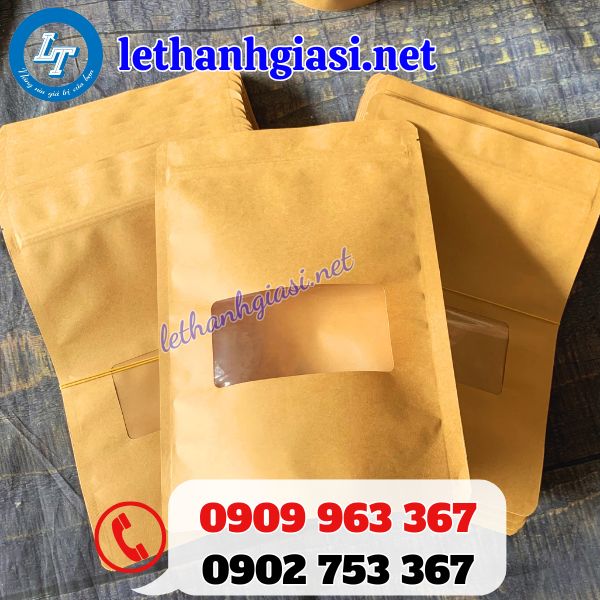 túi zip giấy cửa só giá sỉ rẻ thùng 25kg tại lê thanh