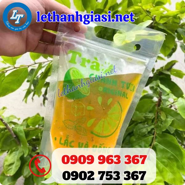 túi zip trà chanh trà sữa tiện lợi giá rẻ cho nhà buôn