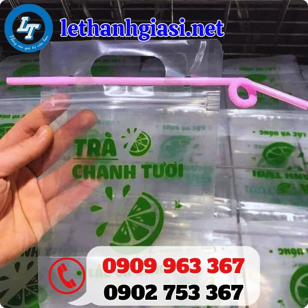 túi zip trà chanh trong suốt in sẵn giá sỉ bao nhiêu