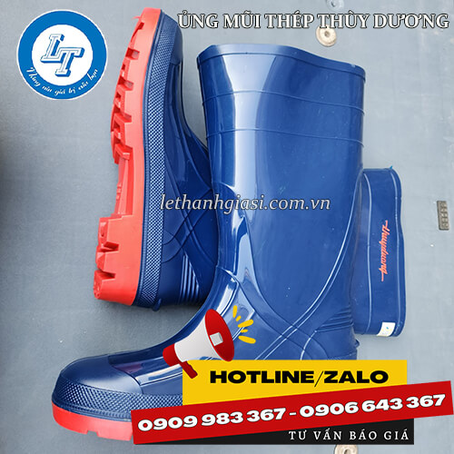 ủng nhựa mũi thép giá sỉ xanh đen đế đỏ 2 ủng nhựa mũi thép giá sỉ xanh đen đế đỏ 2