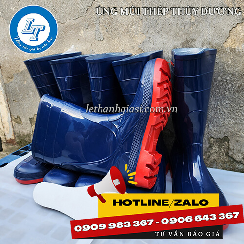 ủng nhựa mũi thép giá sỉ xanh đen đế đỏ 5 ủng nhựa mũi thép giá sỉ xanh đen đế đỏ 5