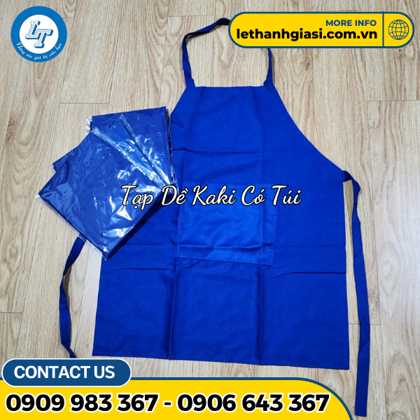 Tạp dề vải kaki có túi Tạp dề vải kaki có túi