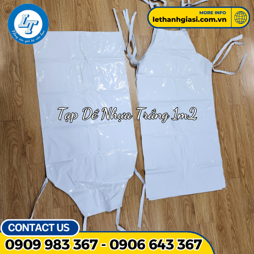 Tạp dề nhựa trắng đục 1m2 1 Tạp dề nhựa trắng đục 1m2 1