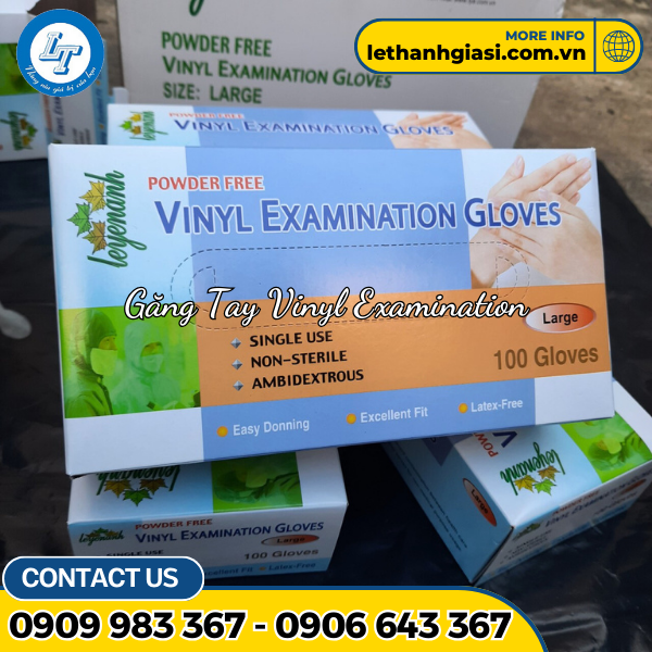 Găng tay y tế Vinyl trắng không bột Găng tay y tế Vinyl trắng không bột