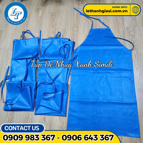 Tạp dề nhựa xanh simili 3 Tạp dề nhựa xanh simili 3