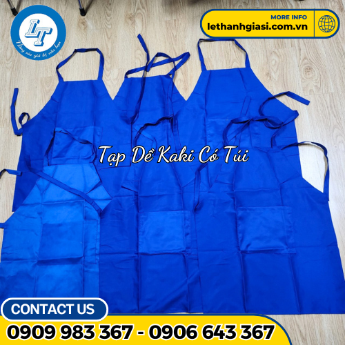 Tạp dề vải kaki có túi 3 Tạp dề vải kaki có túi 3