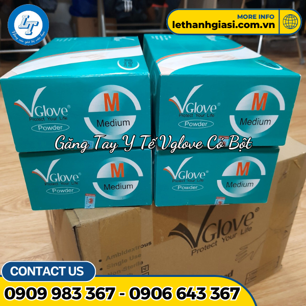 Găng tay y tế VGLOVE có bột Găng tay y tế VGLOVE có bột