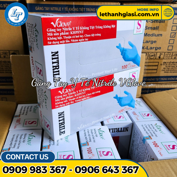 Găng tay y tế Vglove Nitrile  Găng tay y tế Vglove Nitrile