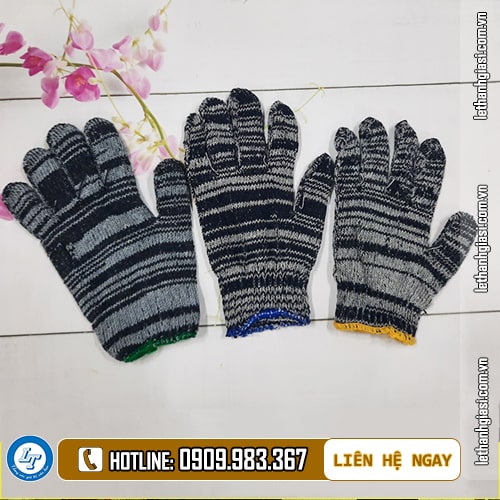 bỏ sỉ găng tay len muối tiêu viền xanh, đỏ, vàng bỏ sỉ găng tay muối tiêu