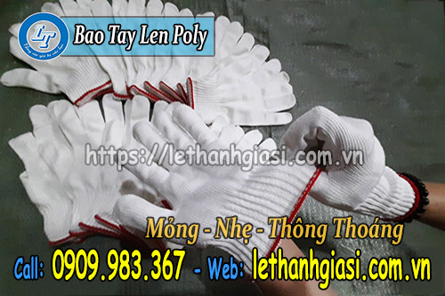 xưởng cung cấp găng tay len poly may sẵn giá sỉ len poly