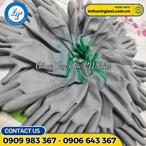 găng tay thun phủ pu lòng bàn tay 3 găng tay thun phủ pu lòng bàn tay 3