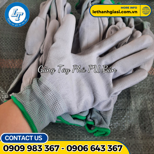 găng tay thun phủ pu lòng bàn tay 1 găng tay thun phủ pu lòng bàn tay 1