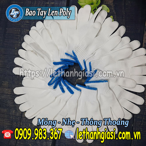 xưởng cung cấp găng tay len poly may sẵn giá sỉ len poly