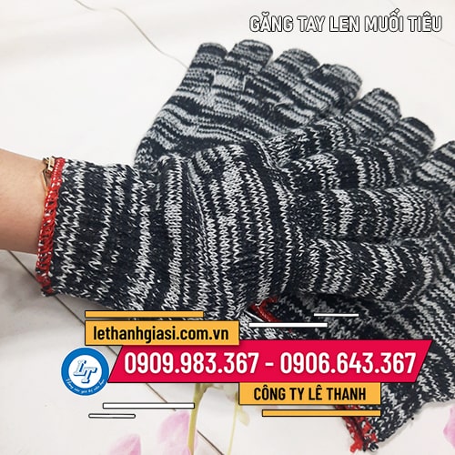 Bán GĂNG TAY LEN MUỐI TIÊU tại kho xưởng HCM Bán GĂNG TAY LEN MUỐI TIÊU tại kho xưởng HCM