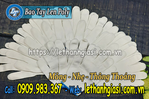 xưởng cung cấp găng tay len poly may sẵn giá sỉ len poly