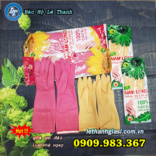 găng tay cao su nam long đủ màu sắc, đa dạng kích cỡ gt nam long