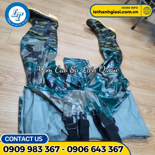 ủng yếm cao su liền quần rằn ri 3 ủng yếm cao su liền quần rằn ri 3