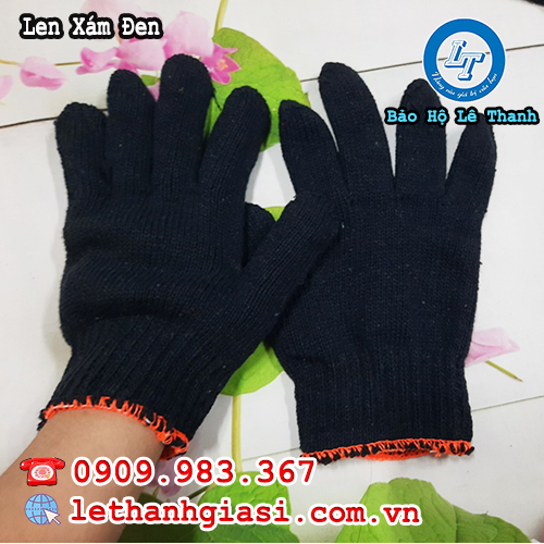 len xám đen - bao tay an toàn cho người lao động xám đen