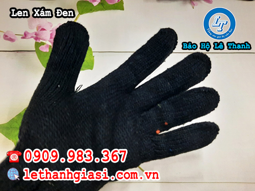 len xám đen - bao tay an toàn cho người lao động xám đen