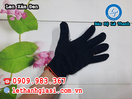 len xám đen - bao tay an toàn cho người lao động xám đen