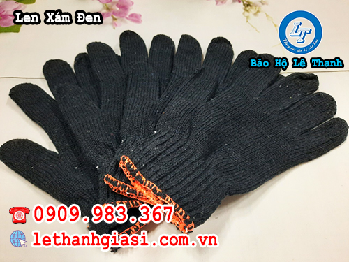 len xám đen - bao tay an toàn cho người lao động xám đen