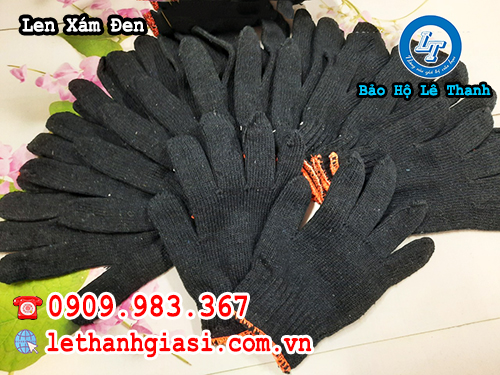 len xám đen - bao tay an toàn cho người lao động xám đen