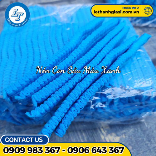 Nón con sâu màu xanh 1 Nón con sâu màu xanh 1